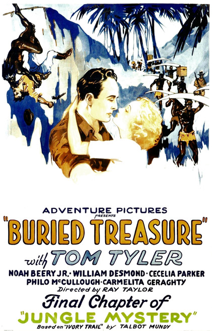 Jungle Mystery Top Left: Tom Tyler In 'Buried Treasure' 1932. Movie Poster Masterprint - Item # VAREVCMMDJUMYEC002H