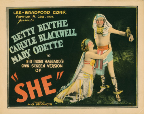 She From Left: Betty Blythe Carlyle Blackwell 1925. Movie Poster Masterprint - Item # VAREVCMCDSHEEEC049H