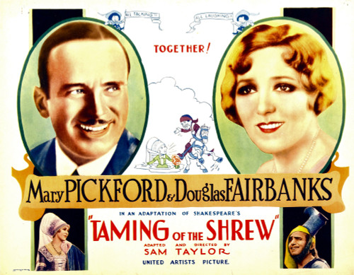 The Taming Of The Shrew Top From Left: Douglas Fairbanks Mary Pickford Bottom From Left: Mary Pickford Douglas Fairbanks 1929. Movie Poster Masterprint - Item # VAREVCMCDTAOFEC181H