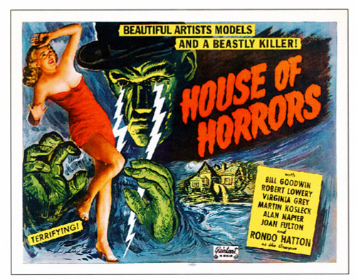 House Of Horrors L-R: Virginia Grey Rondo Hatton On 1952 Poster Art 1946 Movie Poster Masterprint - Item # VAREVCMMDHOOFEC066H