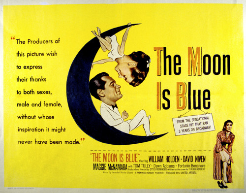 The Moon Is Blue Poster Art Maggie Mcnamara William Holden 1953 Movie Poster Masterprint - Item # VAREVCMSDMOISEC002H
