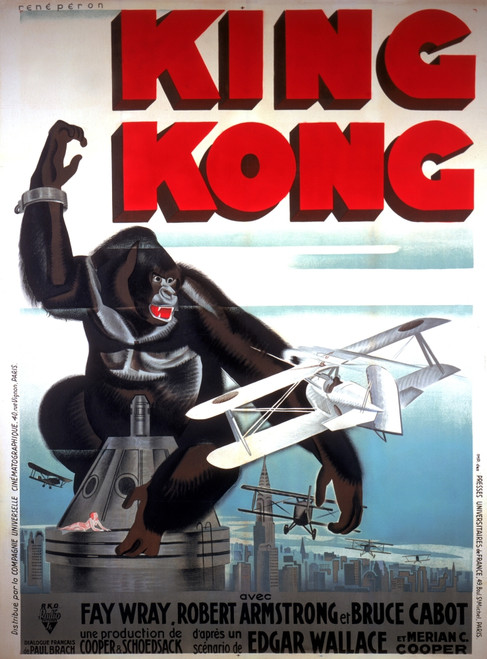 King Kong French Poster Art 1933. Movie Poster Masterprint - Item # VAREVCMCDKIKOEC110H