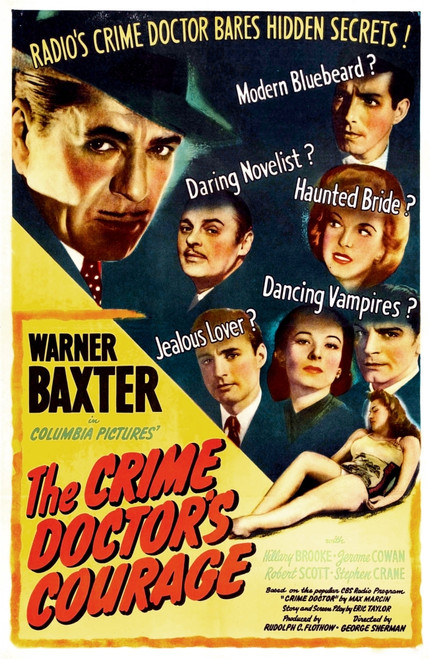 The Crime Doctor'S Courage Us Poster Top Left: Warner Baxter 1945 Movie Poster Masterprint - Item # VAREVCCSDCRDOEC001H