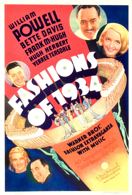 Fashions Of 1934 Top From Left: Frank Mchugh William Powell Bette Davis Bottom From Left: Verree Teasdale Hugh Herbert On Midget Window Card 1934. Movie Poster Masterprint - Item # VAREVCMCDFAOFEC066H