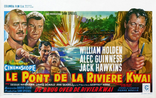 The Bridge On The River Kwai From Left: Alec Guinness Jack Howakins William Holden William Holden 1957 Movie Poster Masterprint - Item # VAREVCMCDBRONEC109H