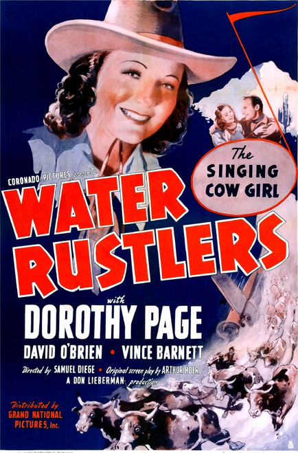 Water Rustlers Us Poster Center: Dorothy Page Second From Right: Dave O'Brien 1939. Movie Poster Masterprint - Item # VAREVCMCDWARUEC001H