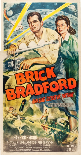 Brick Bradford L-R: Kane Richmond Linda Leighton On Us Poster Art 1947. Movie Poster Masterprint - Item # VAREVCMCDBRBREC012H