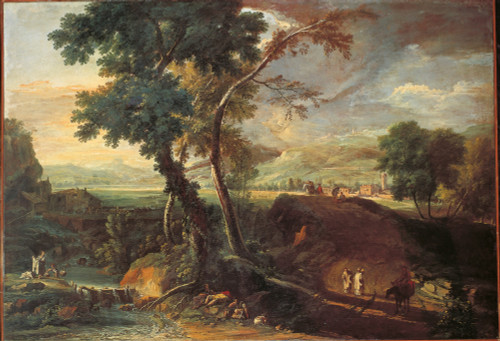 Landscape With A Torrent And Monks Poster Print - Item # VAREVCMOND030VJ258H