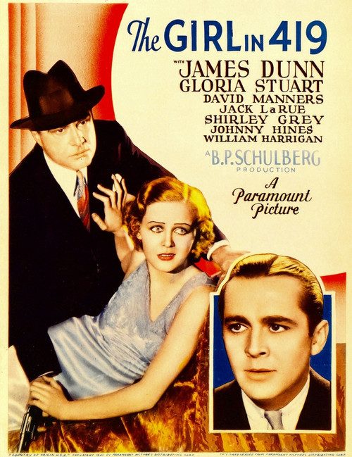 The Girl In 419 From Left: James Dunn Gloria Stuart David Manners On Midget Window Card 1933. Movie Poster Masterprint - Item # VAREVCMCDGIINEC092H
