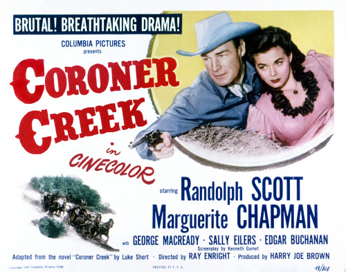 Coroner Creek Randolph Scott Marguerite Chapman 1948 Movie Poster Masterprint - Item # VAREVCMSDCOCREC004H