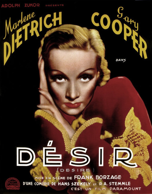 Desire Marlene Dietrich 1936 Movie Poster Masterprint - Item # VAREVCMCDDESIEC026H