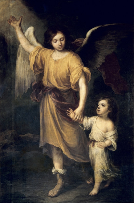 Murillo Bartolom?? Esteban. The Guardian Angel. C. 1665. Spain. Sevilla. Cathedral. Baroque Art. Oil On Canvas. ?? Aisa/Everett Collection Poster Print - Item # VAREVCFINA048AH236H