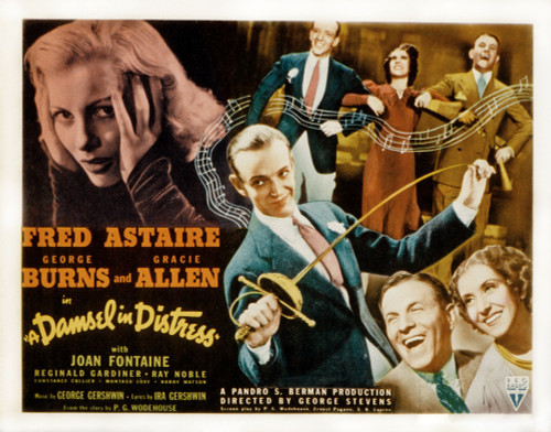 A Damsel In Distress Joan Fontaine Fred Astaire George Burns Gracie Allen 1937 Movie Poster Masterprint - Item # VAREVCMSDDAINEC007H