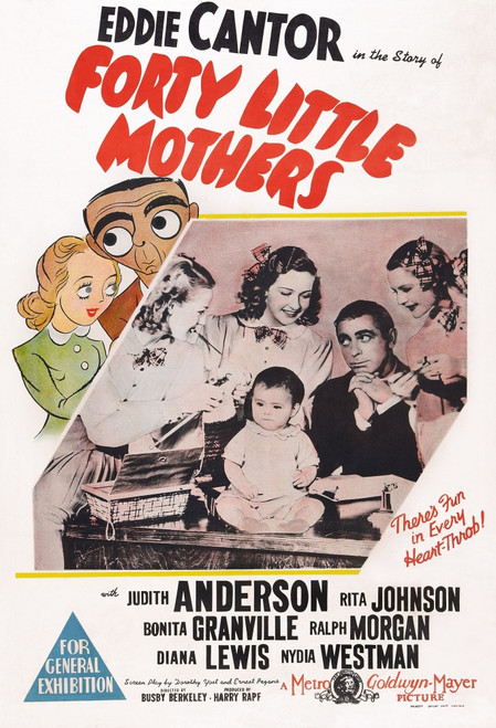 Forty Little Mothers Australian Poster Art Back Row Second From Left: Bonita Granville; Center: Baby Quintanilla; Right Of Center: Eddie Cantor 1940 Movie Poster Masterprint - Item # VAREVCMCDFOLIEC030H