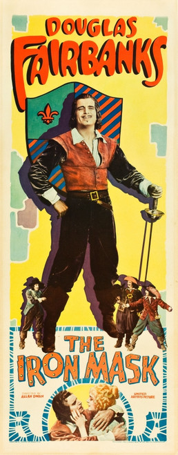 The Iron Mask Top: Douglas Fairbanks Sr. Bottom L-R: Douglas Fairbanks Sr. Marguerite De La Motte On Insert Poster 1929. Movie Poster Masterprint - Item # VAREVCMCDIRMAEC209H