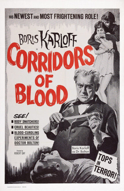 Corridors Of Blood Us Poster Art Boris Karloff 1958 Movie Poster Masterprint - Item # VAREVCMCDCOOFEC343H