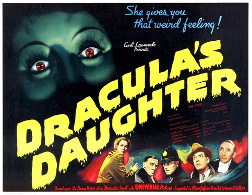 Dracula'S Daughter Gloria Holden: Marguerite Churchill Edgar Norton Otto Kruger In Half-Sheet 1936 Movie Poster Masterprint - Item # VAREVCMMDDRDAEC001H