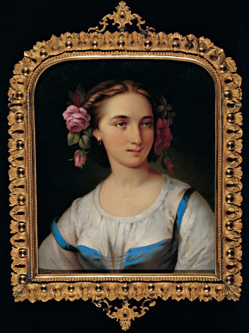 Bagatti Valsecchi Pietro Bust Of Young Woman 1862 19Th Century Enamel On Porcelain Italy Lombardy Milan Private Collection Everett CollectionMondadori Portfolio Poster Print - Item # VAREVCMOND035VJ442H