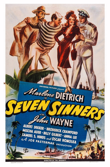 Seven Sinners Us Poster Art 1940. Movie Poster Masterprint - Item # VAREVCMMDSESIEC002H