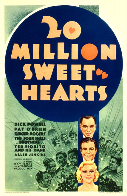 Twenty Million Sweethearts Movie Poster Masterprint - Item # VAREVCMCDTWMIEC013H