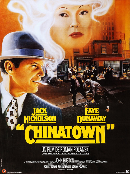 Chinatown French Poster Art Fom Left: Jack Nicholson Faye Dunaway 1974 Movie Poster Masterprint - Item # VAREVCMCDCHINEC050H