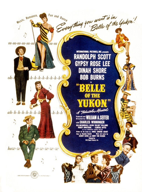 Belle Of The Yukon Us Poster Art Left Top To Bottom: Gypsy Rose Lee Randolph Scott Dinah Shore Bob Burns 1944 Movie Poster Masterprint - Item # VAREVCMSDBEOFEC114H