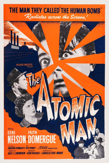 The Atomic Man Us Poster Art Left From Top: Gene Nelson Faith Domergue 1955 Movie Poster Masterprint - Item # VAREVCMCDATMAEC014H