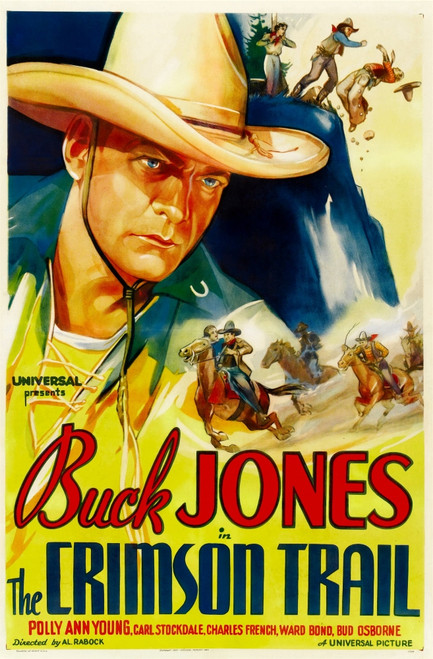 The Crimson Trail Buck Jones 1935 Movie Poster Masterprint - Item # VAREVCMMDCRTREC001H