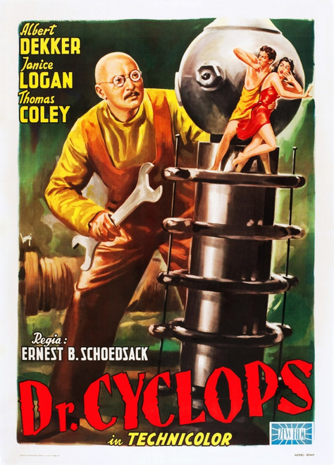 Dr. Cyclops From Left On Italian Poster Art: Albert Dekker Thomas Coley Janice Logan 1940 Movie Poster Masterprint - Item # VAREVCMCDDRCYEC004H