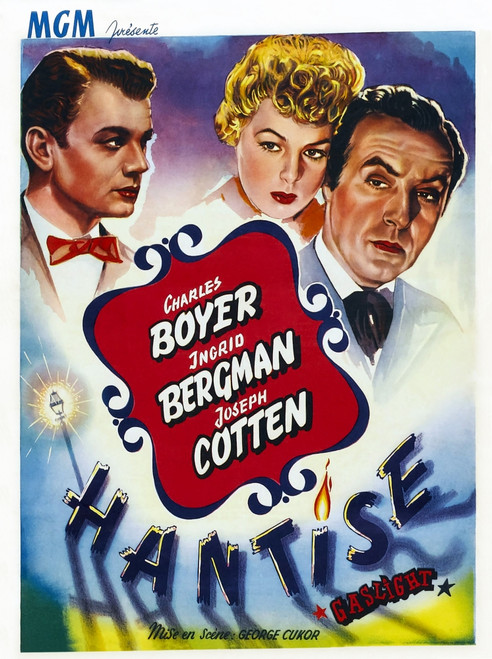 Gaslight French Poster Art From Left: Joseph Cotten Ingrid Bergman Charles Boyer 1944 Movie Poster Masterprint - Item # VAREVCMCDGASLEC022H