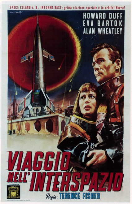 Spaceways From Left: Eva Bartok Howard Duff Featured On Italian Poster Art 1953. Movie Poster Masterprint - Item # VAREVCMMDSPACEC004H