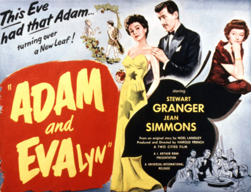 Adam And Evelyne Jean Simmons Stewart Granger Helen Cherry 1949 Movie Poster Masterprint - Item # VAREVCMSDADANEC006H