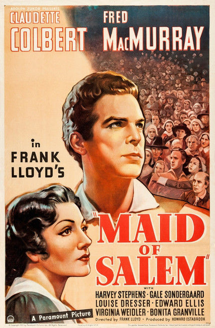Maid Of Salem Us Poster Art From Left: Claudette Colbert Fred Macmurray 1937 Movie Poster Masterprint - Item # VAREVCMSDMAOFEC215H