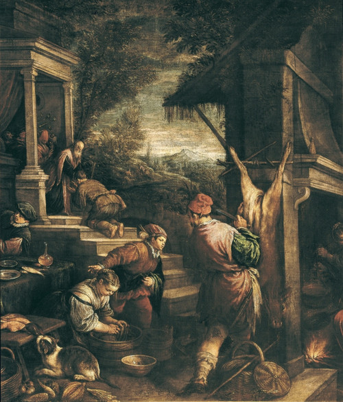 Bassano Leandro. The Return Of The Prodigal Son. End 16Th C. Central Detail. Renaissance Art. Cinquecento. Oil On Canvas. Spain. Madrid. Prado Museum. ?? Aisa/Everett Collection Poster Print - Item # VAREVCFINA046AH168H