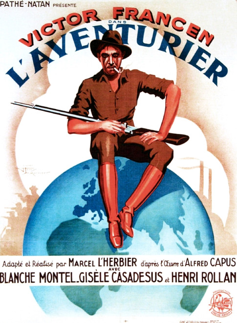 L'Aventurier French Poster Art Victor Francen 1934 Movie Poster Masterprint - Item # VAREVCMCDLAVEEC040H
