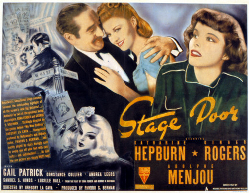 Stage Door Adolphe Menjou Ginger Rogers Katharine Hepburn 1937. Movie Poster Masterprint - Item # VAREVCMSDSTDOEC017H