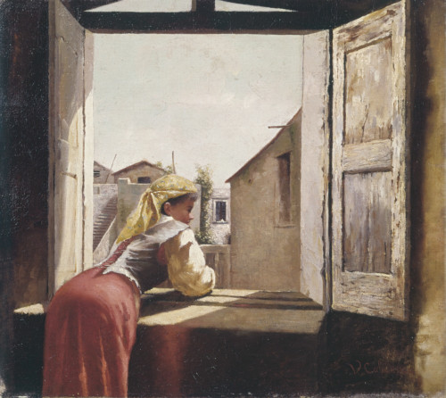 Woman On A Window Poster Print - Item # VAREVCMOND075VJ107H