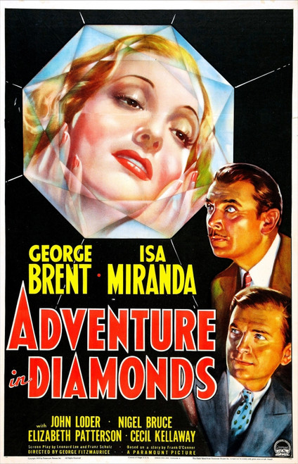 Adventure In Diamonds Us Poster From Top: Isa Miranda George Brent John Loder 1940 Movie Poster Masterprint - Item # VAREVCMSDADINEC011H