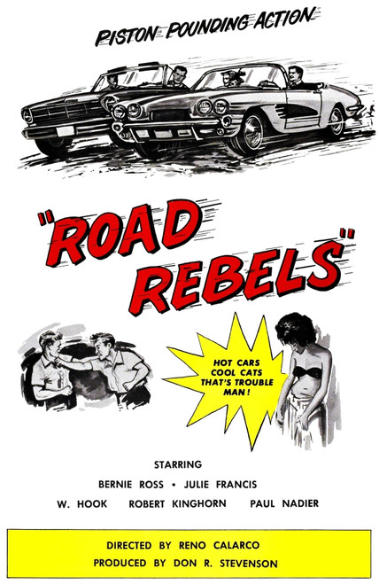 Road Rebels One-Sheet Poster Art 1964. Movie Poster Masterprint - Item # VAREVCMCDROREEC001H