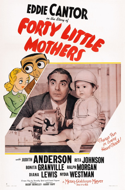 Forty Little Mothers Us Poster Art From Left: Eddie Cantor Baby Quintanilla 1940 Movie Poster Masterprint - Item # VAREVCMCDFOLIEC029H