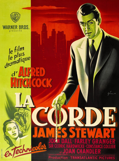 Rope French Poster James Stewart Joan Chandler 1948 Movie Poster Masterprint - Item # VAREVCMCDROPEEC014H