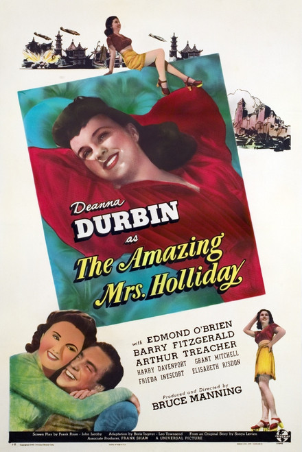 The Amazing Mrs. Holliday Deanna Durbin Barry Fitzgerald 1943. Movie Poster Masterprint - Item # VAREVCMCDAMTREC005H