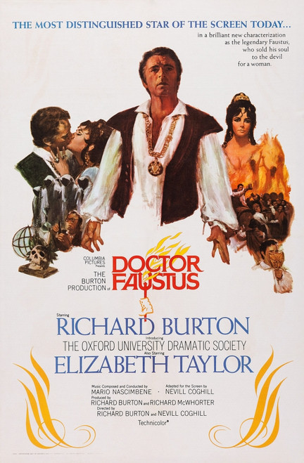Doctor Faustus Us Poster Richard Burton Elizabeth Taylor 1967 Movie Poster Masterprint - Item # VAREVCMCDDOFAEC004H