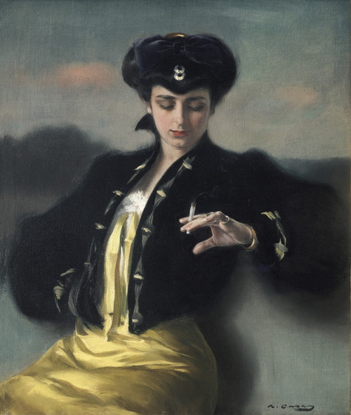 Casas I Carbo Ram?_n. The Cigarette. 1906. Modernism. Oil On Canvas. Spain. Monistrol De Montserrat. Museum Of Montserrat. ?? Aisa/Everett Collection Poster Print - Item # VAREVCFINA049AH289H