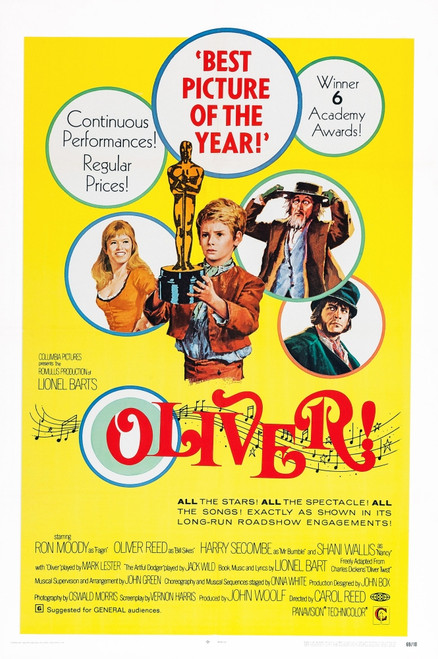 Oliver! Us Poster Art From Left: Shani Wallis Mark Lester Ron Moody Oliver Reed 1968 Movie Poster Masterprint - Item # VAREVCMMDOLIVEC002H