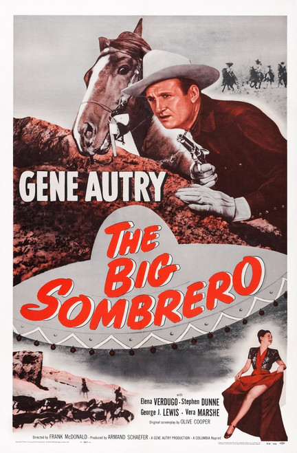 The Big Sombrero Us Poster Art From Top: Gene Autry Elena Verdugo 1949 Movie Poster Masterprint - Item # VAREVCMCDBISOEC002H
