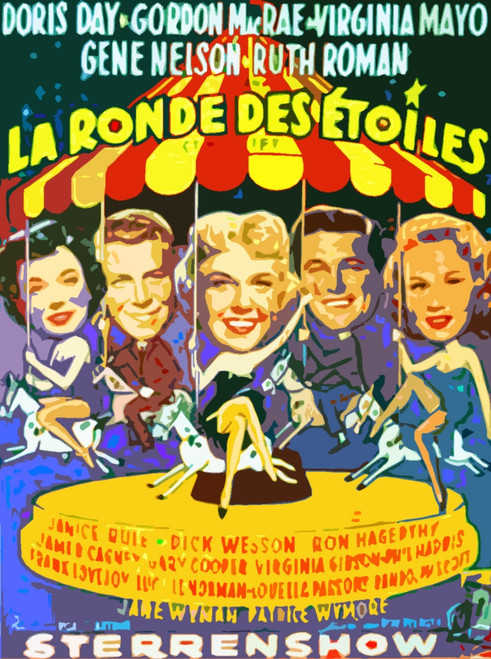 Starlift From Left: Ruth Roman Gene Nelson Doris Day Gordon Macrae Virginia Mayo 1951 Movie Poster Masterprint - Item # VAREVCMCDSTAREC094H
