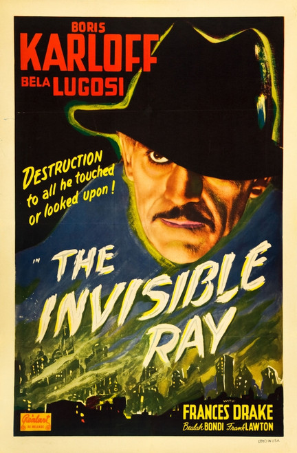 The Invisible Ray Boris Karloff On 1948 Re-Release Poster) 1936. Movie Poster Masterprint - Item # VAREVCMMDINRAEC004H