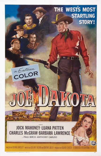 Joe Dakota Us Poster Art From Top: Jock Mahoney Claude Akins Charles Mcgraw Lee Van Cleef Anthony Caruso; Top Right: Jock Mahoney; Bottom Right: Luana Patten 1957 Movie Poster Masterprint - Item # VAREVCMCDJODAEC003H