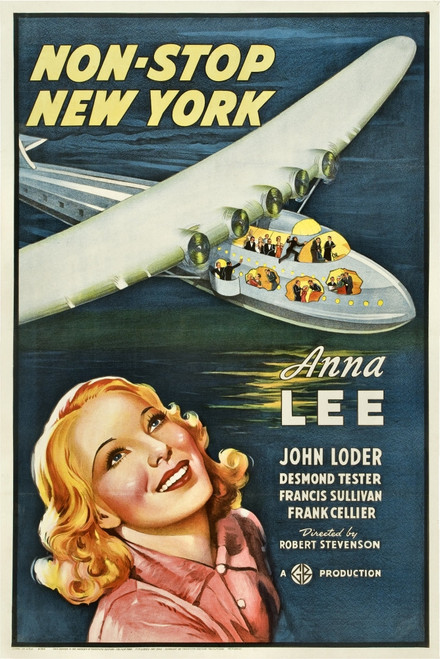 Non-Stop New York Bottom: Anna Lee 1937. Movie Poster Masterprint - Item # VAREVCMCDNOSTEC008H